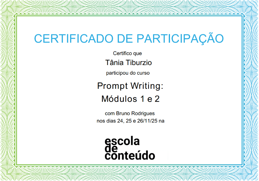 Prompt Writing - Curso - Tânia Tiburzio, Redatora SEO.